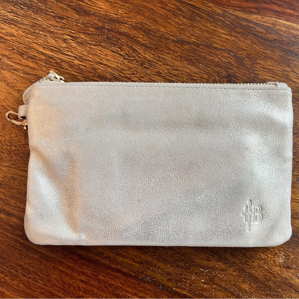 HButler Gold Suede Mighty Purse Wristlet (w/ built-in phone charging battery) - Picture 2 of 11